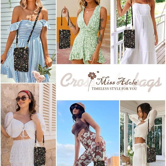 Cute Crossbody Purse Cell Phone Bags for Women - Leather Cellphone Wallet Purse - Picture 6 of 6